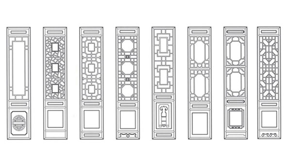 凌海喜迎门中式花格CAD设计图样式大全